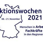 Logo Aktionswochen „Menschen in Arbeit – Fachkräfte in den Regionen“ 2021